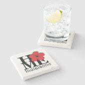 ホームインディアナティックレッドハイビスカス ストーンコースター (横)