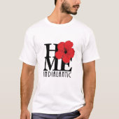 ホームインディアナティックレッドハイビスカス Tシャツ (正面)