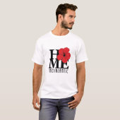 ホームインディアナティックレッドハイビスカス Tシャツ (正面フル)