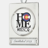 ホームウィンザーコロラド シルバープレートバナーオーナメント (左)