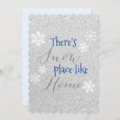 ホームウィンタースノーフレークカードのような雪の場所がある (正面/裏面)