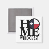 ホームウィンドクレストテキサス州 マグネット (正面/裏面)