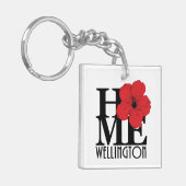 ホームウェリントンフロリダレッドハイビスカス キーホルダー (正面左)