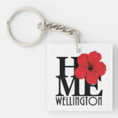 ホームウェリントンフロリダレッドハイビスカス キーホルダー (正面)