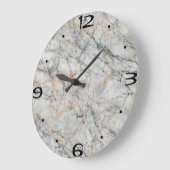 ホームウォールルームアートカットと磨かれた大理石のテクスチャ ラージ壁時計 (傾斜)
