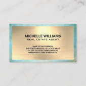 ホームエテ実在ス |金ゴールドテクスチャ 名刺 (裏面)