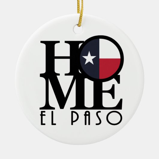 ホームエルパソテキサス州 セラミックオーナメント (正面)