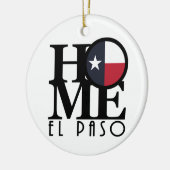 ホームエルパソテキサス州 セラミックオーナメント (左)