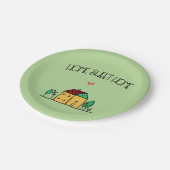 ホームエレガントスイートホームタイポグラフィミントグリーン ペーパープレート (アングル)