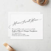 ホームエレガントスイートホーム新しいアドレスのお知らせ ノートカード (正面/裏面インサイチュ)