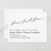 ホームエレガントスイートホーム新しいアドレスのお知らせ ノートカード (正面/裏面)