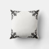 "ホームエレガントスイートホーム"白黒の装飾品 クッション (裏面)