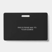 ホームエレガントスクールIDブラック金ゴールド バッジ (裏面)