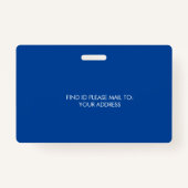 ホームエレガントスクールIDブルー金ゴールドロゴ バッジ (裏面)