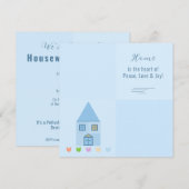 ホームエレガントチューリップカラフルブルーポトラック招待状 案内状 (正面/裏面)