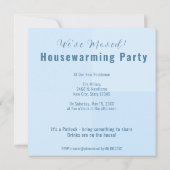 ホームエレガントチューリップカラフルブルーポトラック招待状 案内状 (裏面)