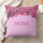 ホームエレガントトロピカルフラワーオンピンク クッション (ブランケット)