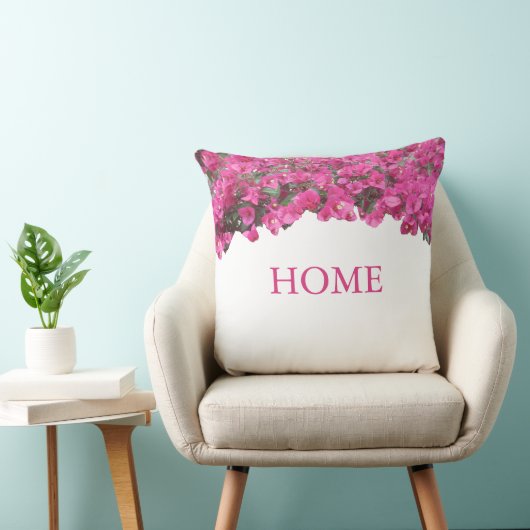 ホームエレガントトロピカルフラワーオンホワイト クッション (椅子)