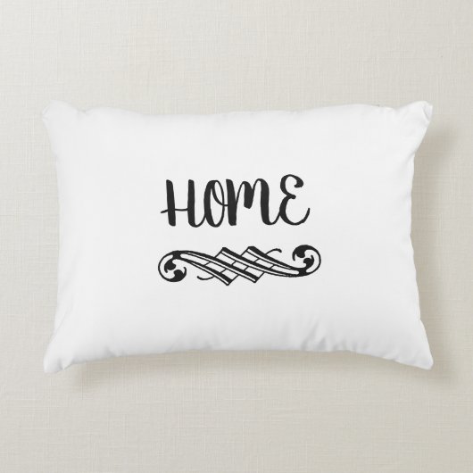 ホームエレガントホーム白黒枕 アクセントクッション (正面)