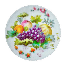 ホームエレガントヴィンテージフルーツとフローラ水彩 カッティングボード