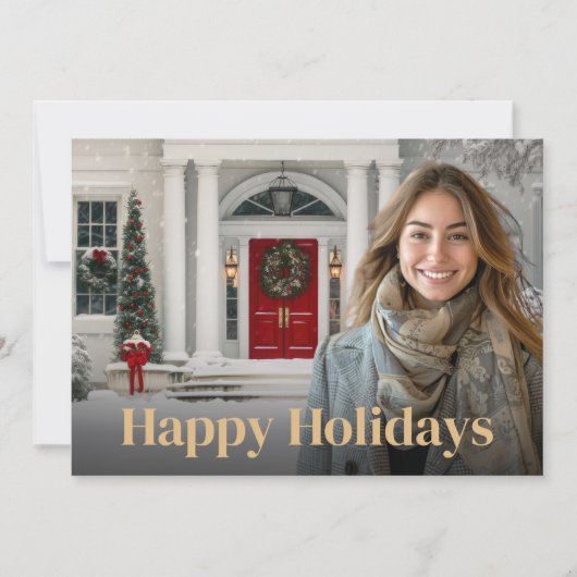 ホームエレガント不動産仲介業者フォトホリデーカード シーズンカード (正面)