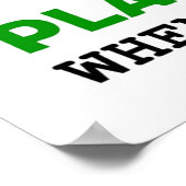 ホームオフィスからおもしろい作業 ポスター (角)