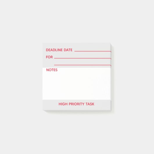 ホームオフィスの従業員の優先度の高いタスクのアラーム ポストイット (正面)