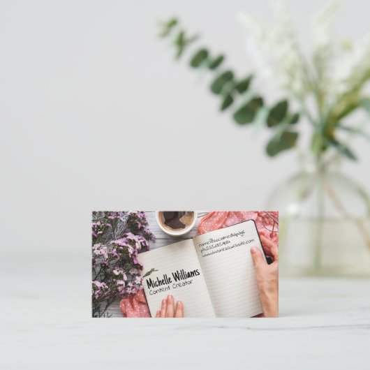 ホームオフィスデスクワークスペース 名刺 (スタンド正面)