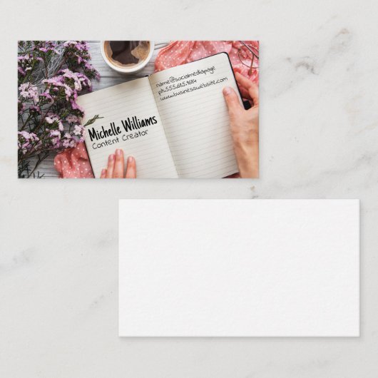 ホームオフィスデスクワークスペース 名刺 (正面/裏面)