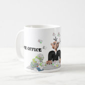 ホームオフィスパーソナライズされた、 コーヒーマグカップ (正面左)