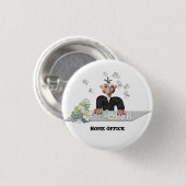 ホームオフィスパーソナライズされた、 缶バッジ (正面&裏面)