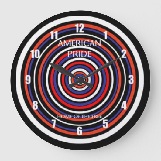 ホームオブザフリーデザイン ラージ壁時計 (正面)