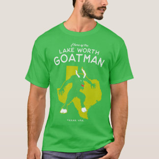 ホームオブザレイクワースGoatman Monster USAテキサス州C Tシャツ