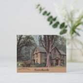 ホームオブルイサメアルコットコンコードマサチューセッツ ポストカード (スタンド正面)