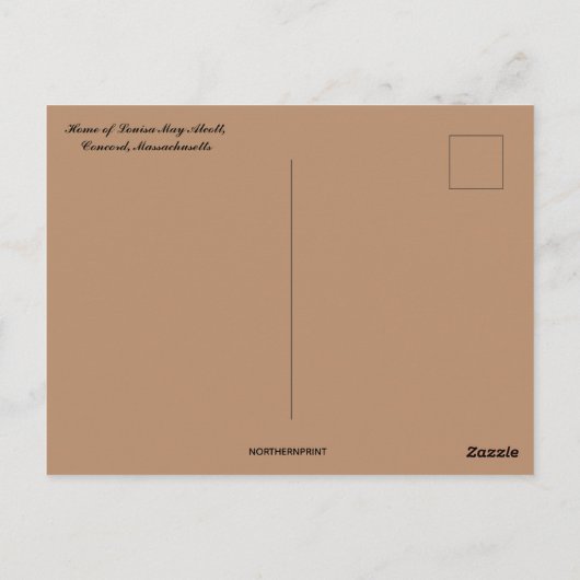 ホームオブルイサメアルコットコンコードマサチューセッツ ポストカード (裏面)