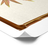 ホームオレンジフラワーバタフライ感動的引用文 ポスター (角)