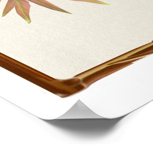 ホームオレンジフラワーバタフライ感動的引用文 ポスター (角)