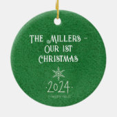 ホームオーナメント(メッセージパーソナライズされたを背面に表示) セラミックオーナメント (裏面)