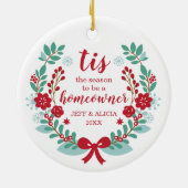 ホームオーナーローレルになるシーズンパーソナライズされただ セラミックオーナメント (裏面)