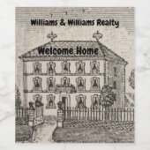 ホームオープンの不動産ハウスクロージングエージェントへようこそ ワインラベル (シングルラベル)