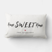 ホームカスタムスイートホームファミリー名タイポグラフィ ランバークッション (正面)