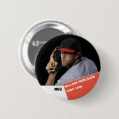 ホームカスタムスポーツボタン/ピンベースボールプレーヤー 缶バッジ (正面&裏面)