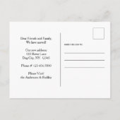 ホームカスタムペットフォト引っ越しましたドッグムービング 案内ポストカード (裏面)