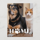 ホームカスタムペットフォト引っ越しましたドッグムービング 案内ポストカード (正面)