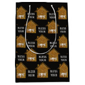 ホームカスタム賛美不動産仲介業者クライアントの ミディアムペーパーバッグ (正面)