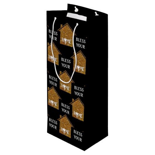 ホームカスタム賛美不動産仲介業者クライアントの ワインギフトバッグ (裏面アングル)