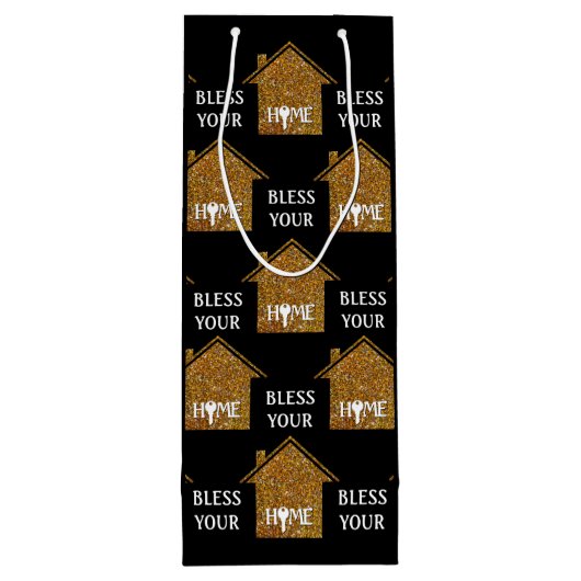 ホームカスタム賛美不動産仲介業者クライアントの ワインギフトバッグ (裏面)