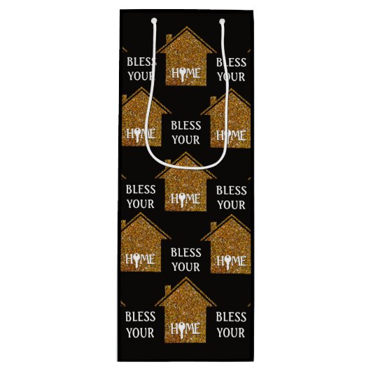 ホームカスタム賛美不動産仲介業者クライアントの ワインギフトバッグ (正面)