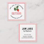 ホームカニングコテージフーズJams Preserve スクエア名刺 (正面/裏面)