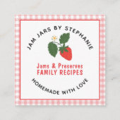 ホームカニングコテージフーズJams Preserve スクエア名刺 (正面)